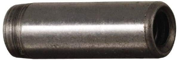 Jergens - 1/2" Diam x 1" Pin Length C-1215 Alloy Steel Pull Out Dowel Pin - C 47-58 & C 60-64 (Surface) Hardness, 1 Beveled & 1 Threaded End - Benchmark Tooling