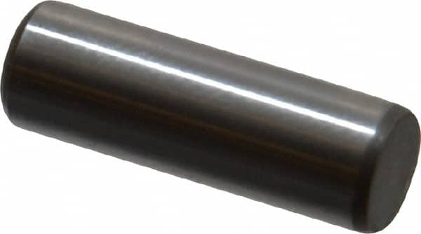 Jergens - 1/4" Diam x 3/4" Pin Length C-1215 Alloy Steel Pull Out Dowel Pin - C 47-58 & C 60-64 (Surface) Hardness, 1 Beveled & 1 Threaded End - Benchmark Tooling