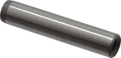 Jergens - 1/4" Diam x 1-1/4" Pin Length C-1215 Alloy Steel Pull Out Dowel Pin - C 47-58 & C 60-64 (Surface) Hardness, 1 Beveled & 1 Threaded End - Benchmark Tooling