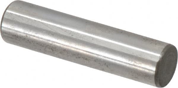 Jergens - 3/8" Diam x 1-1/2" Pin Length C-1215 Alloy Steel Pull Out Dowel Pin - C 47-58 & C 60-64 (Surface) Hardness, 1 Beveled & 1 Threaded End - Benchmark Tooling