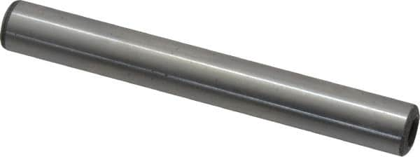 Jergens - 3/8" Diam x 3" Pin Length C-1215 Alloy Steel Pull Out Dowel Pin - C 47-58 & C 60-64 (Surface) Hardness, 1 Beveled & 1 Threaded End - Benchmark Tooling