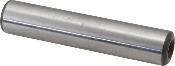 Jergens - 1/2" Diam x 2-1/2" Pin Length C-1215 Alloy Steel Pull Out Dowel Pin - C 47-58 & C 60-64 (Surface) Hardness, 1 Beveled & 1 Threaded End - Benchmark Tooling