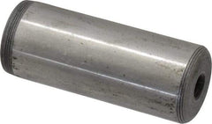 Jergens - 1" Diam x 2-1/2" Pin Length C-1215 Alloy Steel Pull Out Dowel Pin - C 47-58 & C 60-64 (Surface) Hardness, 1 Beveled & 1 Threaded End - Benchmark Tooling