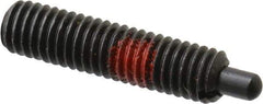 Jergens - 10-32, 3/4" Thread Length, 1/8" Plunger Projection, Steel Threaded Spring Plunger - 0.093" Max Plunger Diam, 3/4" Plunger Length, 2.9 Lb Init End Force, 11.1 Lb Final End Force, 3/32" Hex - Benchmark Tooling