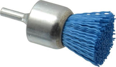 Value Collection - 1-3/16" Brush Diam, End Brush - Fine Grade, 1/4" Diam Shank, 18,000 Max RPM - Benchmark Tooling
