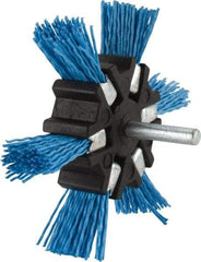 Value Collection - 4" OD, 1/4" Shank Diam, Nylon Wheel Brush - 1/2" Face Width - Benchmark Tooling