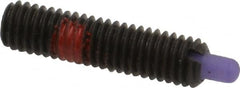 Jergens - 10-32, 3/4" Thread Length, 1/8" Plunger Projection, Steel Threaded Spring Plunger - 0.093" Max Plunger Diam, 3/4" Plunger Length, 2.9 Lb Init End Force, 11.1 Lb Final End Force, 3/32" Hex - Benchmark Tooling