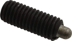 Jergens - 1/2-13, 1-1/4" Thread Length, 1/4" Plunger Projection, Steel Threaded Spring Plunger - 1/4" Max Plunger Diam, 1-1/4" Plunger Length, 2.7 Lb Init End Force, 9.3 Lb Final End Force, 1/4" Hex - Benchmark Tooling