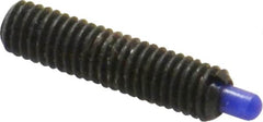 Jergens - 10-32, 3/4" Thread Length, 1/8" Plunger Projection, Steel Threaded Spring Plunger - 0.093" Max Plunger Diam, 3/4" Plunger Length, 2.9 Lb Init End Force, 11.1 Lb Final End Force, 3/32" Hex - Benchmark Tooling