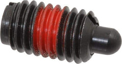 Jergens - 1/2-13, 13/16" Thread Length, 1/4" Plunger Projection, Steel Threaded Spring Plunger - 1/4" Max Plunger Diam, 13/16" Plunger Length, 2.5 Lb Init End Force, 15 Lb Final End Force - Benchmark Tooling