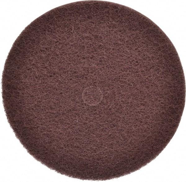 3M - 12" Medium Grade Aluminum Oxide Deburring Disc - 1-1/4" Center Hole, Arbor Connection, Maroon, 1,900 Max RPM - Benchmark Tooling
