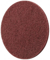 3M - 3" Disc Diam, Aluminum Oxide Quick Change Disc - Type R Attaching System, Nonwoven, Maroon, Medium Grade, 12,000 RPM - Benchmark Tooling