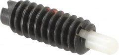 Jergens - 1/4-20, 5/8" Thread Length, 3/16" Plunger Projection, Steel Threaded Spring Plunger - 0.119" Max Plunger Diam, 5/8" Plunger Length, 0.3 Lb Init End Force, 3.5 Lb Final End Force - Benchmark Tooling