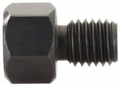 Gibraltar - 15/16" OAL, 3/8" Head Height, Low Carbon Steel, Threaded Rest Button - Black Oxide Coating, 1/2-20 Thread, 3/4" Hex - Benchmark Tooling