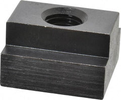 Jergens - 1/2-13 Blind Tapped T Slot Nut - 11/16" Slot Width, 1-1/8 x 7/16" Base Width x Height, 1-1/4 x 3/4" OAL x Height - Benchmark Tooling