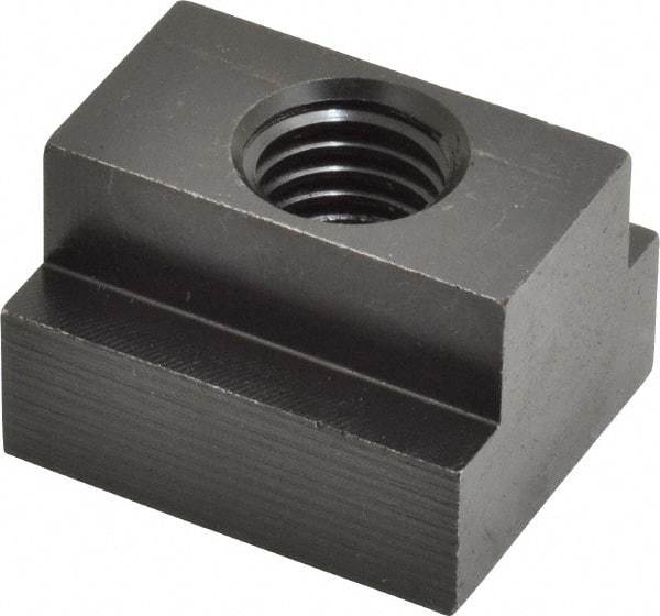 Jergens - 5/8-11 Blind Tapped T Slot Nut - 13/16" Slot Width, 1-1/4 x 9/16" Base Width x Height, 1-1/2 x 1" OAL x Height - Benchmark Tooling