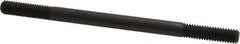 Jergens - 3/8-16 6" OAL Equal Double Threaded Stud - Alloy Steel, Black Oxide Finish, 1-1/4" Equal Thread Length - Benchmark Tooling