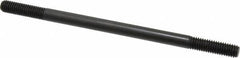 Jergens - 3/8-16 7" OAL Equal Double Threaded Stud - Alloy Steel, Black Oxide Finish, 1-1/4" Equal Thread Length - Benchmark Tooling