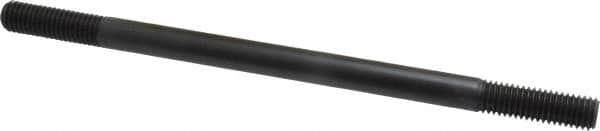 Jergens - 1/2-13 9" OAL Equal Double Threaded Stud - Alloy Steel, Black Oxide Finish, 1-1/2" Equal Thread Length - Benchmark Tooling