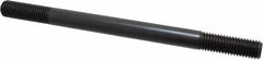 Jergens - 5/8-11 9" OAL Equal Double Threaded Stud - Alloy Steel, Black Oxide Finish, 1-3/4" Equal Thread Length - Benchmark Tooling