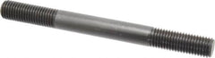 Jergens - 3/4-10 8" OAL Equal Double Threaded Stud - Alloy Steel, Black Oxide Finish, 2" Equal Thread Length - Benchmark Tooling