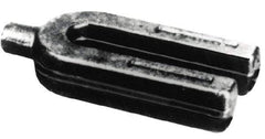 Jergens - 2-3/4" Wide x 1-1/4" High, Forged Steel, U Shaped Strap Clamp - 7/8" Stud, 7-1/2" Travel, 10" OAL, 15/16" Slot Width - Benchmark Tooling