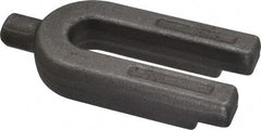 Jergens - 1-3/4" Wide x 3/4" High, Forged Steel, U Shaped Strap Clamp - 5/8" Stud, 2-1/2" Travel, 4" OAL, 11/16" Slot Width - Benchmark Tooling