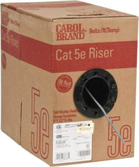 Made in USA - Cat5e, 24 AWG, 4 Wires, Unshielded Network & Ethernet Cable - Gray, Polyolefin, 1,000' OAL - Benchmark Tooling