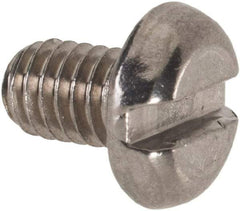 Value Collection - M4x0.70 Metric Coarse, 6mm Length Under Head Slotted Drive Machine Screw - Pan Head, Grade 18-8 & A2 Stainless Steel, Uncoated, Without Washer - Benchmark Tooling