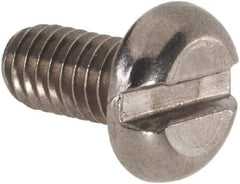 Value Collection - M4x0.70 Metric Coarse, 8mm Length Under Head Slotted Drive Machine Screw - Pan Head, Grade 18-8 & A2 Stainless Steel, Uncoated, Without Washer - Benchmark Tooling