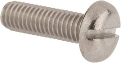 Value Collection - M5x0.80 Metric Coarse, 16mm Length Under Head Slotted Drive Machine Screw - Pan Head, Grade 18-8 & A2 Stainless Steel, Uncoated, Without Washer - Benchmark Tooling