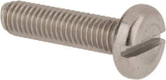 Value Collection - M5x0.80 Metric Coarse, 20mm Length Under Head Slotted Drive Machine Screw - Pan Head, Grade 18-8 & A2 Stainless Steel, Uncoated, Without Washer - Benchmark Tooling