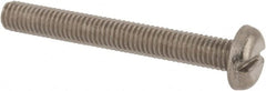 Value Collection - M5x0.80 Metric Coarse, 40mm Length Under Head Slotted Drive Machine Screw - Pan Head, Grade 18-8 & A2 Stainless Steel, Uncoated, Without Washer - Benchmark Tooling