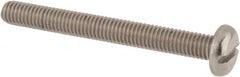 Value Collection - M5x0.80 Metric Coarse, 45mm Length Under Head Slotted Drive Machine Screw - Pan Head, Grade 18-8 & A2 Stainless Steel, Uncoated, Without Washer - Benchmark Tooling