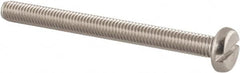 Value Collection - M5x0.80 Metric Coarse, 55mm Length Under Head Slotted Drive Machine Screw - Pan Head, Grade 18-8 & A2 Stainless Steel, Uncoated, Without Washer - Benchmark Tooling