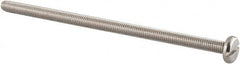 Value Collection - M5x0.80 Metric Coarse, 100mm Length Under Head Slotted Drive Machine Screw - Pan Head, Grade 18-8 & A2 Stainless Steel, Uncoated, Without Washer - Benchmark Tooling