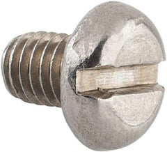 Value Collection - M6x1.00 Metric Coarse, 8mm Length Under Head Slotted Drive Machine Screw - Pan Head, Grade 18-8 & A2 Stainless Steel, Uncoated, Without Washer - Benchmark Tooling