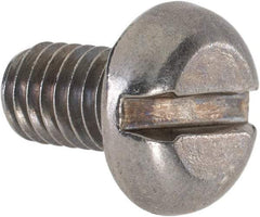 Value Collection - M6x1.00 Metric Coarse, 10mm Length Under Head Slotted Drive Machine Screw - Pan Head, Grade 18-8 & A2 Stainless Steel, Uncoated, Without Washer - Benchmark Tooling
