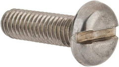 Value Collection - M6x1.00 Metric Coarse, 20mm Length Under Head Slotted Drive Machine Screw - Pan Head, Grade 18-8 & A2 Stainless Steel, Uncoated, Without Washer - Benchmark Tooling