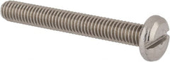 Value Collection - M6x1.00 Metric Coarse, 45mm Length Under Head Slotted Drive Machine Screw - Pan Head, Grade 18-8 & A2 Stainless Steel, Uncoated, Without Washer - Benchmark Tooling