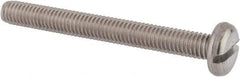 Value Collection - M6x1.00 Metric Coarse, 55mm Length Under Head Slotted Drive Machine Screw - Pan Head, Grade 18-8 & A2 Stainless Steel, Uncoated, Without Washer - Benchmark Tooling