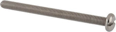 Value Collection - M6x1.00 Metric Coarse, 80mm Length Under Head Slotted Drive Machine Screw - Pan Head, Grade 18-8 & A2 Stainless Steel, Uncoated, Without Washer - Benchmark Tooling