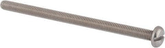 Value Collection - M6x1.00 Metric Coarse, 100mm Length Under Head Slotted Drive Machine Screw - Pan Head, Grade 18-8 & A2 Stainless Steel, Uncoated, Without Washer - Benchmark Tooling