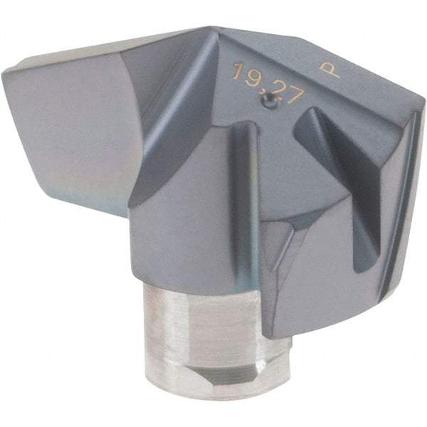 Iscar - Series ICP-2M, 0.759" Diam Grade IC908 140° Replaceable Drill Tip - Carbide, TiAlN Finish, 19 Seat Size, Through Coolant - Benchmark Tooling