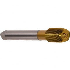 Emuge - M14x1.50 Metric Fine 6HX Modified Bottoming Thread Forming Tap - Cobalt, TiN Finish, 100mm OAL, 22mm Thread Length, Right Hand Thread, Series Druck - Benchmark Tooling