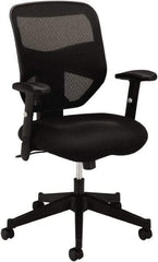 Basyx - 41-1/2" High High Back Chair - 29" Wide x 36" Deep, Padded Mesh Seat, Black - Benchmark Tooling