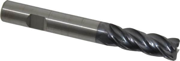 Kennametal - 1/2", 4 Flute, Solid Carbide, 0.06" Corner Radius End Mill - 4" OAL, 1-1/2" LOC - Benchmark Tooling