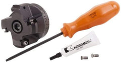 Kennametal - 2" Cut Diam, 3/4" Arbor Hole, 3.23mm Max Depth of Cut, 45° Indexable Chamfer & Angle Face Mill - 4 Inserts, HNGJ 0604... Insert, Right Hand Cut, 4 Flutes, Through Coolant, Series Dodeka Mini - Benchmark Tooling
