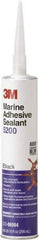 3M - 12.8 oz Cartridge Black Polyurethane Marine Adhesive Sealant - 190°F Max Operating Temp, 48 hr Tack Free Dry Time - Benchmark Tooling