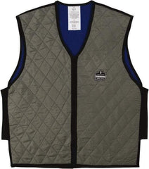 Ergodyne - Size XL, Gray Cooling Vest - 42 to 46" Chest, Zipper Front, Nylon - Benchmark Tooling